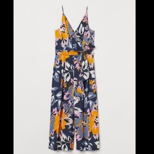 H&M Cropped Floral Jumpsuit